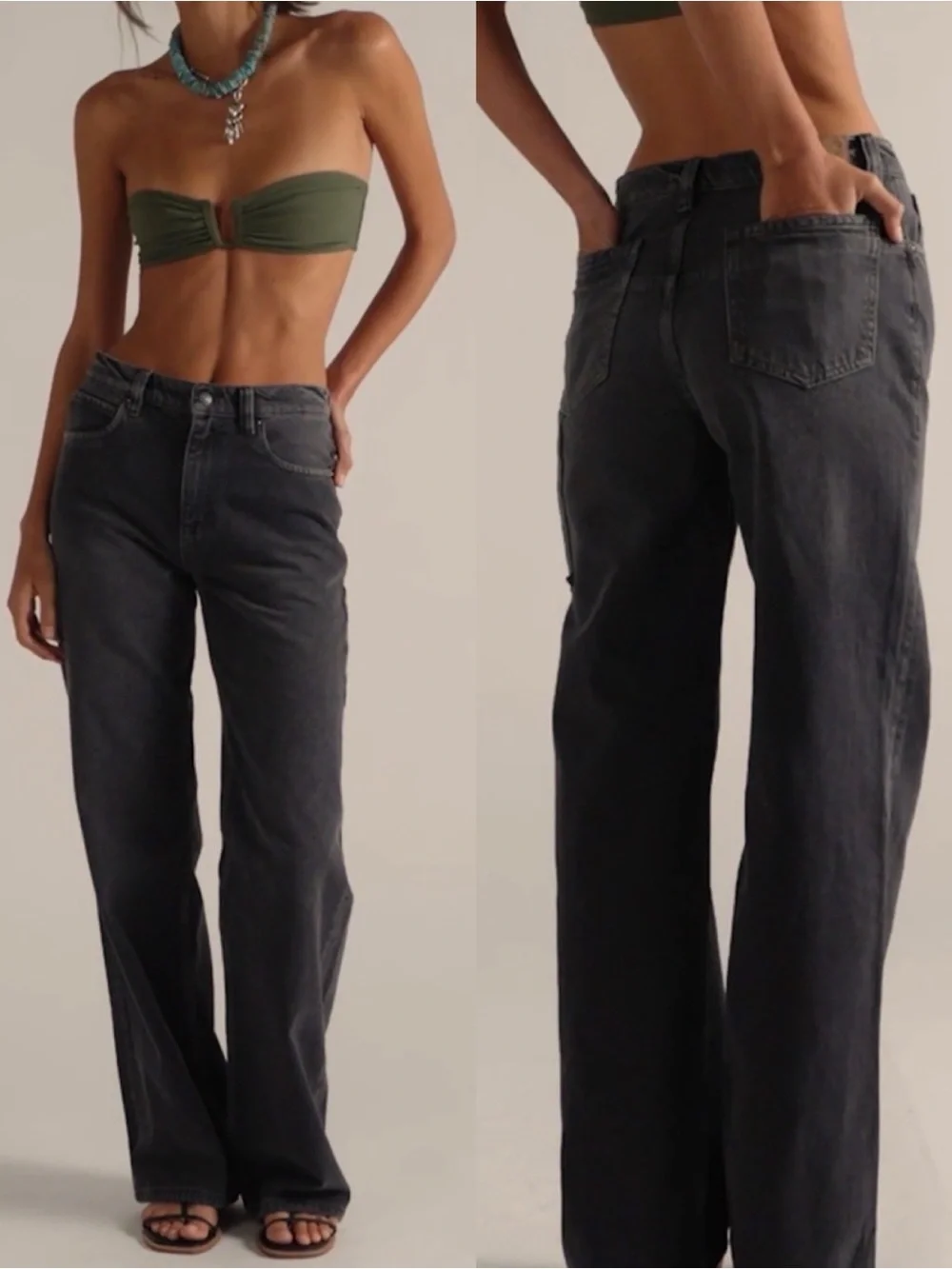 Free People X We The Free Tinsley Baggy High-Rise Jeans Celestial Black